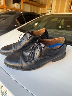 Clark Oxford size 12 Men's Black Leather Lace-Up Dress Shoes